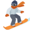 Snowboarder - Black emoji on Facebook